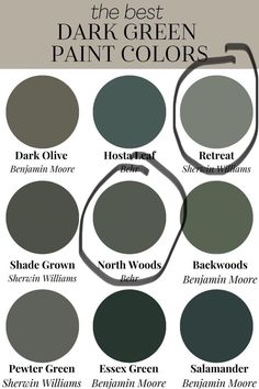 the best dark green paint colors