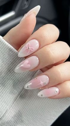 Trendy Square Nails 2024, Check Nails Designs, Nail Art Designs Short Almond, Short Nail Set Almond, Not Basic Nails, Nails 2024 Coffin, Cute Short Almond Nails Ideas, Nail Ideas White Design, 2024 Trend Nails