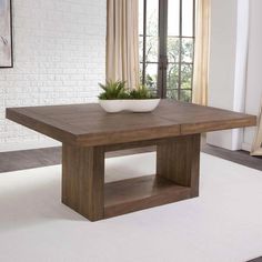 a wooden table with a white bowl on top