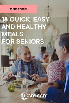 Easy Meals For Seniors, Meal Preparation Ideas, Meals For Seniors, Easy Nutritious Meals, Senior Meals, Ideas For Seniors, Quick Easy Healthy Meals, Senior Health, Healthy Food Delivery