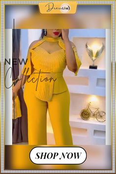 2 Piece Set Plus Size Women Party Clothes African Dashiki Ankara Outfits Summer Fashion Diamond Tops Pants Trousers Suits Summer Party Stretch Pantsuit, Summer Stretch Pantsuit For Party, Yellow Stretch Sets For Party, Stretch Pantsuit For Spring Parties, Stretch Pant Set For Spring Party, Yellow Pants For Spring Party, Elegant Party Two-piece Pant Set, Yellow Party Pants For Spring, Spring Two-piece Pant Set For Party