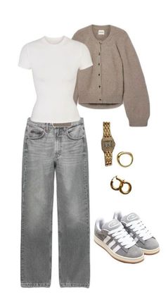 Grey Jeans Outfit, Estilo Hijab, Mode Zara, Uni Outfits, Mode Inspo, Grey Jeans, Outfit Inspo Fall