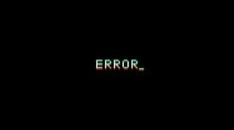 the word error is shown in red and green letters on a black background with an image of