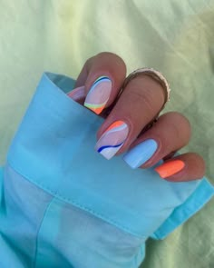 50+ Vacation Nail Ideas For The Perfect Mani! - Prada & Pearls Trending Summer Nails 2023 Coffin, Unghie Sfumate, Milky Pink, Simple Acrylic Nails, Cute Gel Nails, Vacation Nails, Her Nails, Summer Acrylic Nails, Acrylic Nails Coffin Short