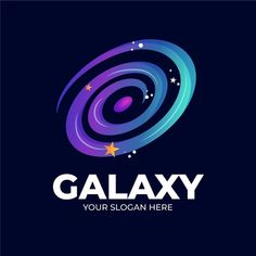 the logo for galaxy is an abstract shape that can be used as a background or wallpaper