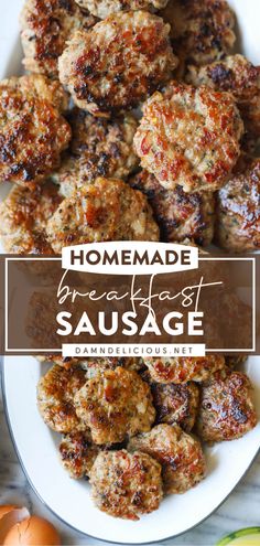 HOMEMADE BREAKFAST SAUSAGE Ground Beef Breakfast Recipes, Virta Recipes, Homemade Breakfast Sausage Recipe, Pork Patties, Pork Sausage Recipes, Homemade Breakfast Sausage, Homemade Sausage Recipes, Breakfast Sausage Recipes, Sausage Patties