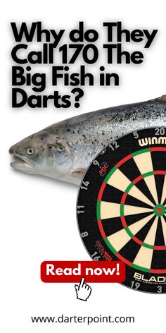 a fish and dart with the words why do they call the big fish in darts?