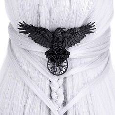 Love Piercings? Come check out the shop to find more Ear Gauges, Ear Tunnels, Ear Saddles, Body Jewelry, Earrings, Bracelets and Necklaces! We are adding more all the time and are growing our inventory! #viking #celtic #vikinghairstyles #vikinghair #vikingstyle #hair #jewelry Crow Pendant, Raven Wings, Helm Of Awe, Goth Vintage, Viking Hair, Bracelet Viking, Vintage Goth, Black Crow, Gothic Metal