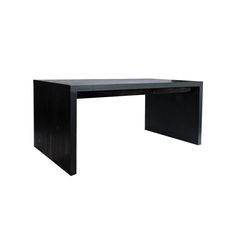 a black desk with a white background