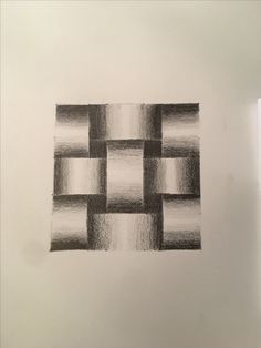 a black and white drawing of squares on a wall