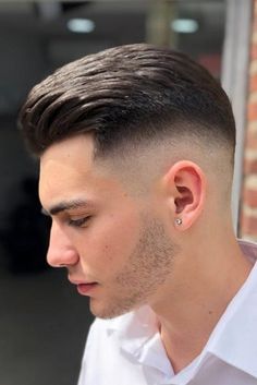 Cool Hairstyles For Men, Slicked Back Hair, Mens Haircuts Fade, Corte De Cabelo Masculino