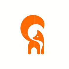 an orange logo with the letter s in it's center and a small animal on top