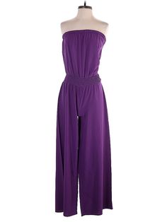 Shasa Jumpsuit Size: Small Dresses - used. No Fabric Content, Solid | Shasa Jumpsuit: Purple Solid Jumpsuits - Size Small Purple Jumpsuit, Solid Jumpsuit, Small Dresses, Small Dress, Jumpsuit Dress, Jumpsuit, Womens Dresses, Purple, Fabric