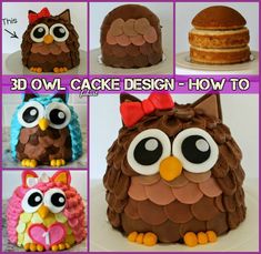 an owl cake design - how to guide