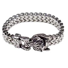 PRICES MAY VARY. SUPERIOR QUALITY - The Viking bracelet is made from high-quality stainless steel, these viking bangle are perfectly polished, they are beautifully shiny and pleasant to the touch. The wolf head viking arm bracelet is strong and will not rust or fade over time, making it an ideal piece of jewelry to use in the long run. WOLF HEAD BRACELET - The Viking jewellery of each totem of Norse mythology has a different meaning. Viking wolf head bracelet not only embodies destructive power Arm Rings, Viking Arm Rings, Viking Jewellery, Biker Bracelet, Viking Dragon, Hammered Bracelet, Nordic Vikings, Norse Jewelry, Bracelet Viking