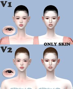 three different types of skin for females