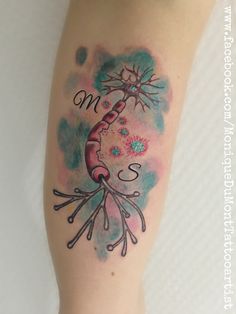 a person with a tattoo on their arm that says, no sos and an image of a flower