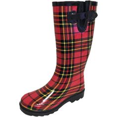 These rain boots are made of quality durable rubber materials to keep your feet dry and warm. Feature adjustable side buckle strap. Size: M.  Color: Red.  Gender: female.  Age Group: adult. Women's Rain Boots, Fancy Clothes, Womens Rain Boots, Big Girl Fashion, Clothes Rack, Big Girl, Fancy Outfits, Clothing Rack, Decor Christmas