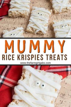 these rice krispies are made with marshmallows and have eyes on them