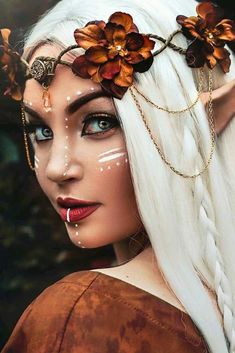 Fantasy Makeup Ideas, Nem Halloween Makeup, Fantasy Make-up, Halloweenský Makeup, Membentuk Alis, Eyeliner Tips, Learn Makeup, Fairy Makeup, Elf Makeup