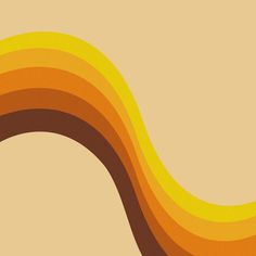 an orange and yellow wave on a beige background