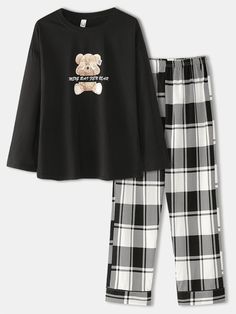 Fesyen Islam, Lounge Pajamas, Pajama Set Women, Plaid Pants