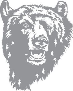 a bear's head is shown in the shape of a stencil