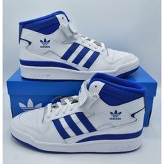 Adidas Originals Mens Size 12 Forum Mid Royal Blue White Sneakers Shoes Fy4976 Details: Shoe Size: Men Us 12 / Uk 11.5 / Euro 46 2/3 Shoe Closure: Lace Up Color: Royal Blue, White Product Code: Fy4976 Condition: New With Box (100% Authentic) Please Note: Original Box May Show Signs Of Wear. Adidas Forum Mid, Royal Blue Sneakers, Adidas Originals Ozweego, Adidas Shoes Originals, Athletic Models, Ebay Account, Adidas Athletic Shoes, White Shoes Sneakers, Adidas Boost