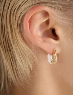 MINI HOOP EARRINGS WITH STONES AND ENAMEL – Joanna Laura Constantine Trendy White Huggie Hoop Earrings, White Enamel Small Hoop Earrings, White Tarnish Resistant Small Hoop Earrings, Small White Tarnish-resistant Hoop Earrings, White Hoop Huggie Earrings, White Tarnish-resistant Small Hoop Huggie Earrings, White Tarnish Resistant Small Hoop Huggie Earrings, White Small Hoop Huggie Earring Single, White Small Hoop Huggie Earring