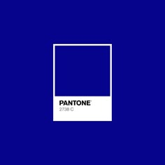 the pantone logo is shown in white on a blue background with an empty rectangle