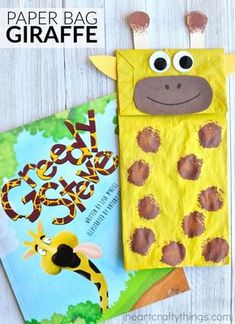 paper bag giraffe craft for kids to make