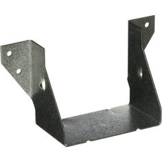 a metal bracket with two holes on the front and one hole in the back for mounting