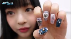 #nwjns #nails Minji New Jeans Nails, Nwjns Nails, Idol Nails Kpop, Kpop Idol Nails