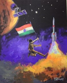 Art With Meaning Isro India Aesthetic, Isro Chandrayaan 3 Images, Chandrayaan 3 Images Drawing, Painting On Chandrayaan 3, Isro Chandrayaan 3 Poster, Chandrayaan 3 Rocket Drawing, Isro Chandrayaan 3 Poster Drawing, Chandrayan 3 Poster Making, Isro Chandrayaan 3 Painting