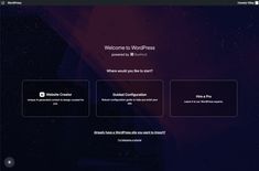 the welcome to wordpress page is displayed on an ipad screen, which appears to be dark