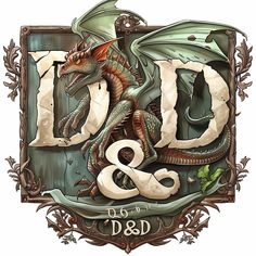 an image of a dragon with the word d & d on it