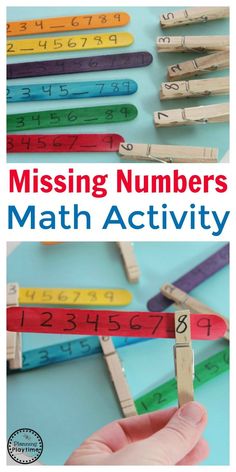 the missing numbers math activity is fun for kids to do with their hands and fingers