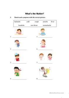 what's the matter? worksheet for kids with pictures and words on it