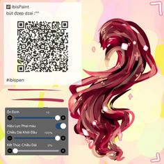 a qr - code is shown on the screen next to an image of a woman's hair