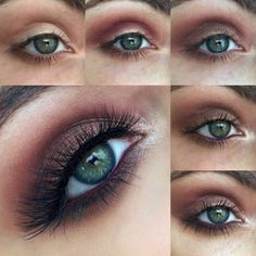 Taupe Makeup, Blue Eyes Men, Eye Makeup For Green Eyes, Smokey Eyes Tutorial, Subtle Smokey Eye, Makeup Geek Eyeshadow, Purple Eyeliner, Make Up Designs, Fair Skin Makeup