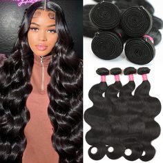 PRICES MAY VARY. 【Human Hair Bundles Material】:12A Grade Virgin Brazilian Human Hair Bundles,100% Unprocessed Virgin Human Hair Cut From Young Donor,Soft And Healthy Natural Color,Select High Quality Human Hair Material,Clean And Healthy To Make Sew In Or Wigs. 【Bundles Human Hair Quality】:14-32 Inches Brazilian Human Hair Each Bundle Is 95g-100g，High Quality Unprocessed Virgin Bundles, Raw Bundles Human Hair,Strong Double Machine Weft, Weave Bundles Human Hair,Very Soft and Silky, Full Density, Best Hair Bundles On Amazon, Where To Buy Hair Bundles, Good Hair Store Bundles, Bone Straight Hair Bundles, Amazon Hair, Vietnamese Hair Bundles, Straight Human Hair Bundles, Brazilian Virgin Hair, Hair Quality