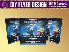 three flyers for a movie event