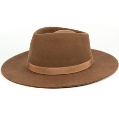 "Teak brown fedora hat in the Rancher style look. Sambboho's Blake hat has a hard brim and indented crown. This designs has a vintage inspired silhouette with a soft grosgrain ribbon. This hat will provide high UV protection rated at 50+ UPF. This designer hat is very high end, handmade by our artisans with 100% Brazilian wool. This hat is unisex. You will be amazed by the quality. The timelessness chic and sophistication exuded by this hat make it a lifetime wardrobe investment you'll never reg Western Brown Boater Hat With Flat Crown, Brown Adjustable Fedora Straw Hat, Adjustable Brown Fedora Straw Hat, Adjustable Brown Panama Hat For Country Events, Classic Brown Hat With Flat Crown, Brown Western Boater Hat With Wide Brim, Adjustable Brown Boater Hat With Flat Crown, Brown Fedora With Short Brim, Brown Felt Hat With Short Brim