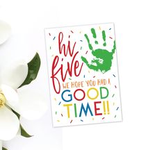 a greeting card with the phrase, hug me if hope you had a good time