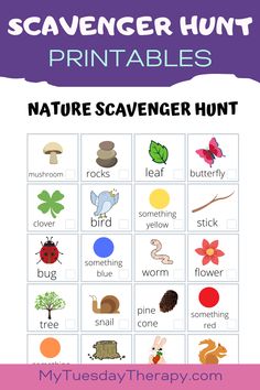 the scavenger hunt printables for nature scavenger hunt