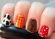 Adventures in LalaLand: Toy Story's Woody Skittles Nails Toy Story Nails, Disneyland Nails, Disney Nail Designs, Disney Inspired Nails, Disney Nail, Couple Friends, Disney Clothes, Nail Art Disney, Woody Toy Story