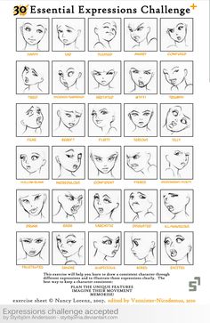 an image of the face expressions chart