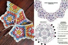 the crochet pattern is shown with instructions to make it look like they have been made