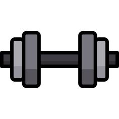 dumbbells icon in flat style on a white background