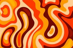 an orange and yellow background with swirls in the center, on top of each other